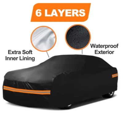 6 LAYER Custom Car Cover For 1985-2005 Cadillac Deville All-Weather Outdoor Rain - Image 1 of 4