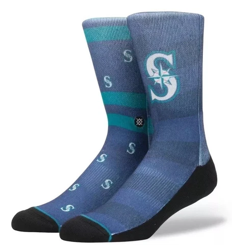 STANCE MLB Seattle Mariners Splatter Baseball Socks Blue Size Medium (6-8.5) ⚾️ Cover