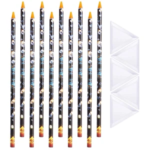 10 Pcs Wax Pencil for Rhinestone Nail Point Drill Wax Pen Diamond Art Dotting - Picture 1 of 7