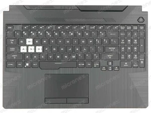 FÜR Asus 90NR03U1-R31UI0 Handauflage Tastatur LED RGB US-International schwarz - Bild 1 von 2
