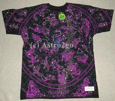 CONSTELLATIONS-Liquid Blue Mythology Space Stars Astronomy Science T shirt S-6XL - Image 1 of 4