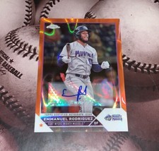 Emmanuel Rodriguez 2023 Topps Pro Debut Auto Chrome /25 Orange Lava Twins