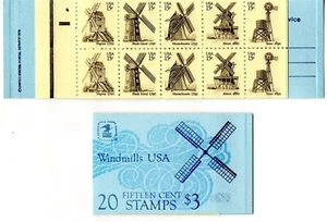 US Stamp Scott #1738-1742, BK135, 15c, Windmills, Booklet of 20, MNH SCV$7.00 - Picture 1 of 1