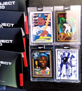 Lot of (4) 2020 Topps MMXX Project Ken Griffey Jr, Jeter, Gwynn, & Robinson - Picture 1 of 4