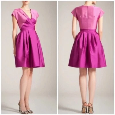 Vestido de cóctel Temperley London Freesia línea A rosa fucsia talla 6 Foto 1 de 4