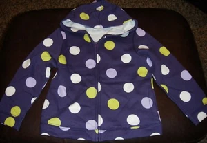 Crazy 8 purple big dot fur lined zip hoodie sweatshirt hooded jacket NWOT NEW 5T - Picture 1 of 2