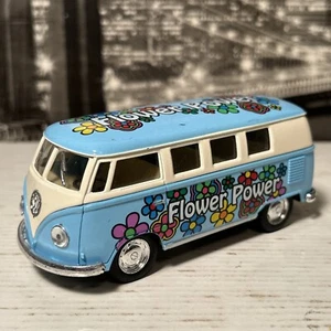 1962 volkswagen Van Bus Flower Power 1/32 Pullback Toy Car Diecast & Plastic - Picture 1 of 12