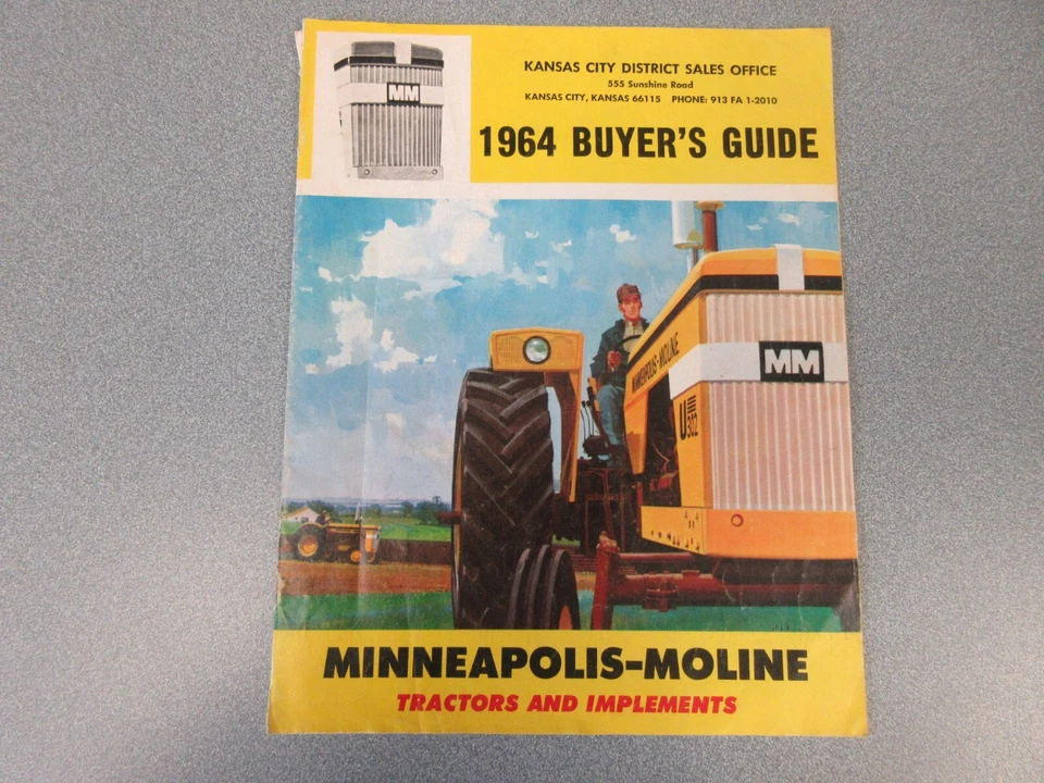 Minneapolis Moline Buyers Guide Sales Brochure 16 Pages Fair/Good Condition - Image 1 of 1