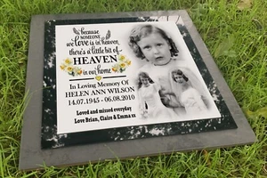 Lápida conmemorativa de tumba, lápida grande, lápida de cementerio, resistente a la intemperie. - Imagen 1 de 19