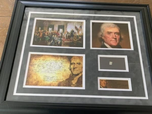 Thomas Jefferson PSA/DNA Authentic Hand Written Word From Letter Display Framed, - Picture 1 of 6