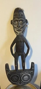 Sepik River Food Hook, hand carved pacific islands tribal art Papua New Guinea. - Picture 1 of 12