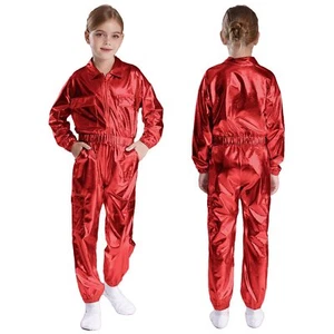 Boys Girls Meatllic Jacket with Shiny Trousers Dance Sets Hip Hop Dancewear - Picture 1 of 143