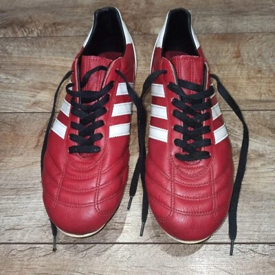 Scarpe da calcio Adidas Kaiser 5 Liga rosse tacchetti Germania taglia US 10,5 - Immagine 1 di 4