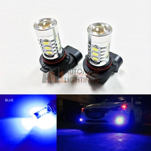 2x Blue H10 9145 15w High Power Bright LED Bulbs 5730 15-SMD Fog light/Driving - Picture 1 of 7