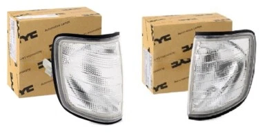 Clear Corner Lights Parking Lamps SET LEFT RIGHT Mercedes E-CLAS W124 1985-1993 - Image 1 of 4