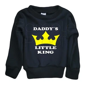 Toddlers Sweatshirt Daddy's Little King Halloween Funny Horror All Sizes - Picture 1 of 2