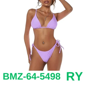 ZAFUL Women's Triangle Bikini String Bikini Set Two Piece Swimsuit Bathing, L - Picture 1 of 4