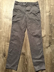 Vans Off The Wall Boys Soft Jeans SZ 14 Pockets Skater Dark Grey No Rips Pants - Picture 1 of 8