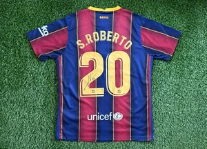 CAMISETA ORIGINAL FIRMADA POR SERGI ROBERTO BARCELONA 20/21, PRUEBA EXACTA MOSTRADA (B) - Imagen 1 de 2