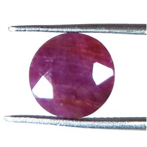 3.95 Cts Untreated Red Ruby Precious Round Cut , Ruby Gemstone 9.00x3 mm LK349 - Picture 1 of 8