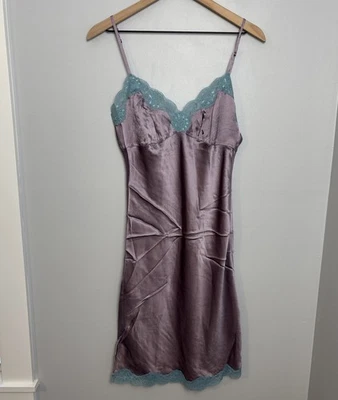 Vestido sin mangas Gold Hawk Midi de seda para mujer pequeño lavanda bruma NUEVO Foto 1 de 4