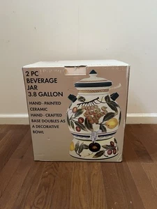 New Exclusive Tabletops Gallery 3.8 Gallon Beverage Crock With Lid Dispenser - Picture 1 of 3
