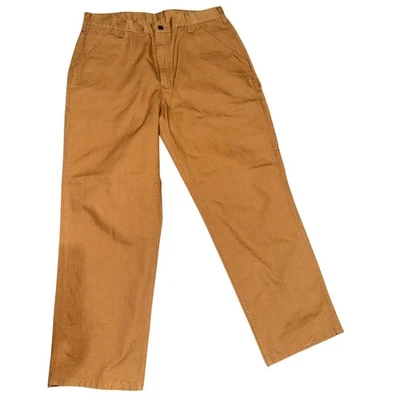NWT Carhartt Dungaree BN0011 M Loose Fit Duck Utility Work Pants Men Brown 35x30 - Image 1 of 4