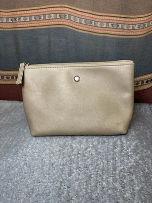 Bvlgari Ominia Emirates Airline Business Class Make Up Bag Travel Case Gold - Image 1 of 4