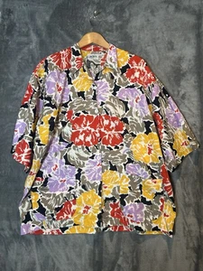 Liberty London Shirt Floral Cotton Sz 1 Pockets Floral XL - Picture 1 of 7