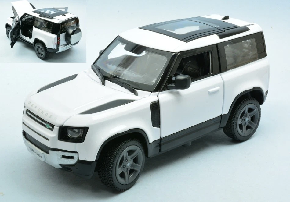 Miniature Voiture Auto 1:24 LAND ROVER DEFENDER 90 WHITE Modélisme Statique - Photo 1/1