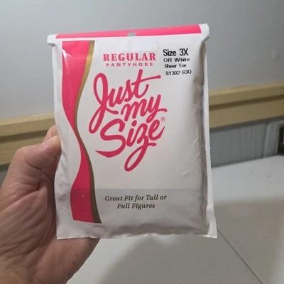 Leggings Just My Size Pantimedias 3X BLANCO ROTO Puntera Transparente NUEVO 81302 Alto Figura Completa  Foto 1 de 4