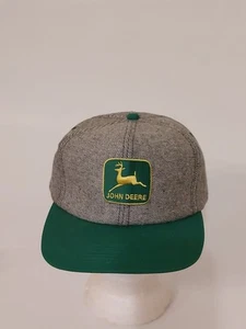 Vintage John Deere grau Denim Snapback Trucker Mütze K-Products USA Iowa - Bild 1 von 7
