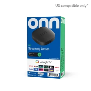 onn 4K Streaming Device, 4K UHD, Dolby Audio & Fast Wi-Fi, Google TV Voice Contr - Picture 1 of 12