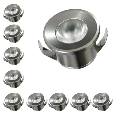Set 10 Faretti LED COB 1W da Incasso Grigio Alluminio 220V per Scale Soffitto - Immagine 1 di 4