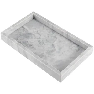 9.8 x 5.9 x 1.2 Inches Marble Tray, Rectangle Natural Marble Stone Tray, Deco... - Picture 1 of 6