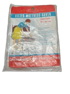 Vintage Equality Twin Bett Größe weiß Matratzenbezug passend Kunststoff Neu aus altem Lagerbestand - Bild 1 von 5