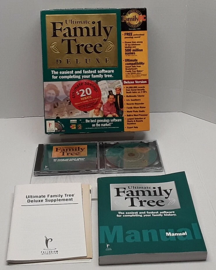 Palladin Interactive ULTIMATE FAMILY TREE Deluxe Version for WIN 3.1/95 Complete - Image 1 of 4