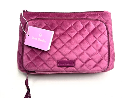 Organizador compacto Vera Bradley Majestic Magenta aterciopelado Fab Fit divertido venta al por menor $50 Foto 1 de 4