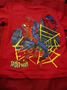 Marvel Boys Web Spider Man Red T-Shirt Boys Size 3T 100% Cotton - Picture 1 of 4
