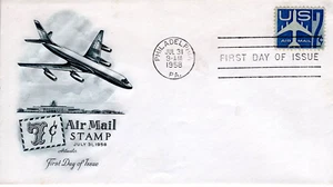 US FDC # C51 7c Blue Jet Silhouette Artmaster 1958 ST3267 - Picture 1 of 2