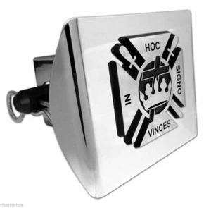 KNIGHTS TEMPLAR PLASTIC LOGO SHINY CHROME DECAL USA MADE TRAILER HITCH COVER - Picture 1 of 1