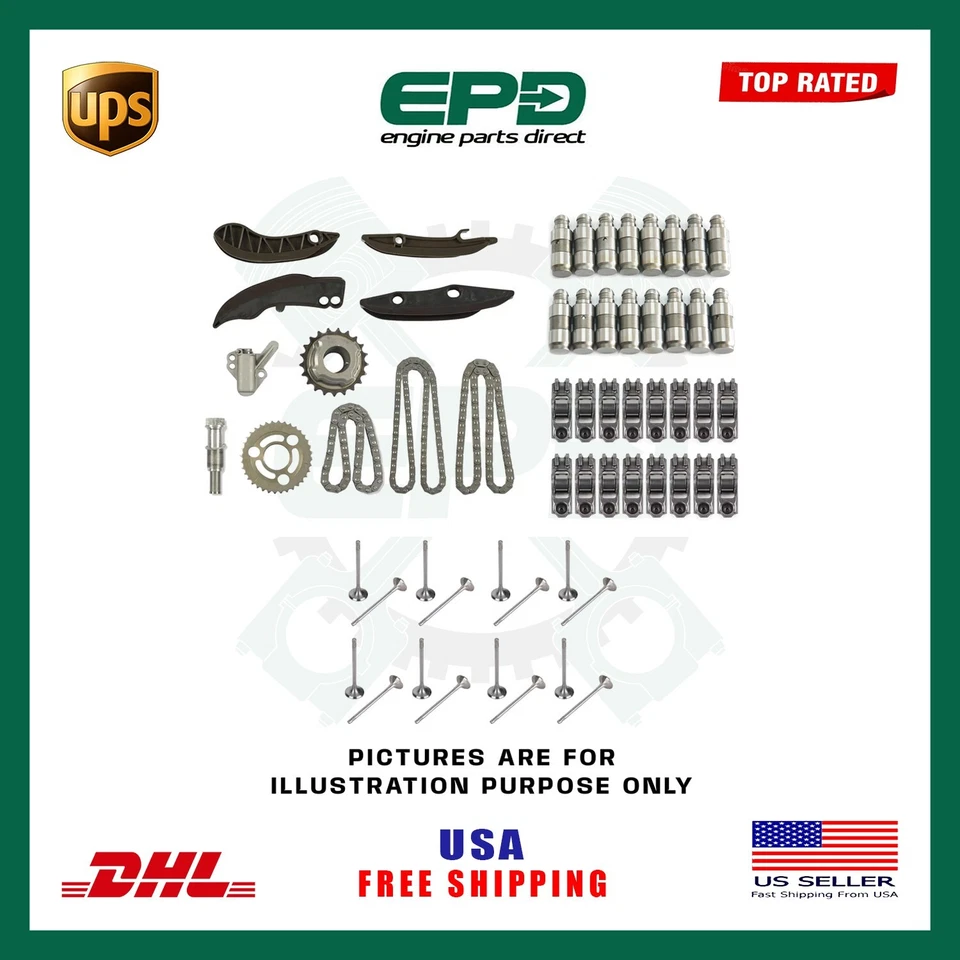 BMW N47 2.0 TIMING CHAIN KIT INLET EXHAUST VALVE & REBUILD PARTS DIESEL ENGINE - Image 1 of 1