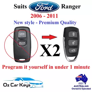 2 FORD RANGER PJ PK REMOTES KEYL ESS ENTRY FOB 2006 2007 2008 2009 2010 2011 - Picture 1 of 10