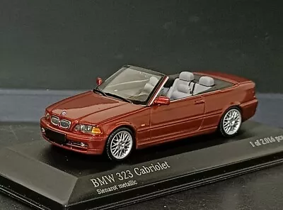 1/43 BMW 323 Cabriolet (E46) Siena Red 2001 Minichamps 431028030 - Image 1 of 4