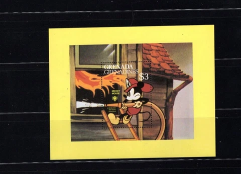 Grenada Grenadines Disney 359 Mickey Fireman VF MNH S/S A2 Cover