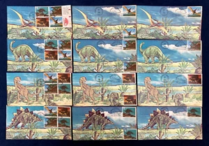 FDC Scott #2422-25 Set, Stamposauros, 12 Cachets, Plate Blocks, Double Cancel - Picture 1 of 8