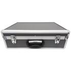 Large Grey Flight Storage Case Electricians Tool Box Organiser Secure with Divid
