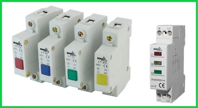 BEMKO Leuchtmelder Phasenkontrollleuchte Phasenlampe Signalleuchte 1- Phasen,3-Phasen