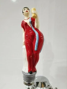 Ceramic Tap Handle, Red Woman - Picture 1 of 2