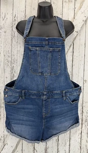 MOSSIMO Distressed Denim Shorts Overalls Size XXL Outdoor Vacation - Picture 1 of 6